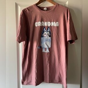 Bluey “Grandma” tshirt, Mauve size XL